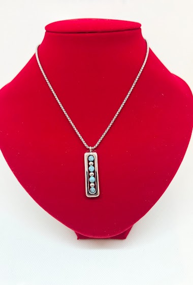 Mayorista Ceramik - Stainless steel necklace with pendant