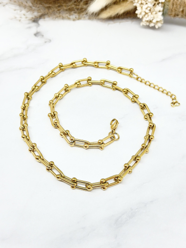 Wholesaler Ceramik - Stainless steel chain necklace length 50cm + 5cm extension