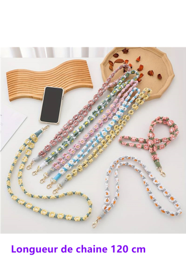 Wholesaler Ceramik - Hand Woven Flower Phone Lanyard, For Bag, Card Keychain, Mobile Phone Lanyard Patch Provided