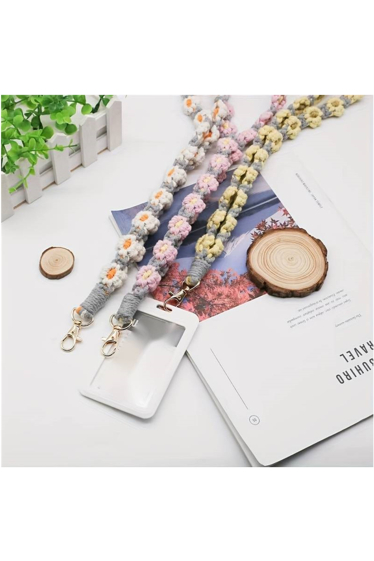 Wholesaler Ceramik - Hand Woven Flower Phone Lanyard, For Bag, Card Keychain, Mobile Phone Lanyard Patch Provided