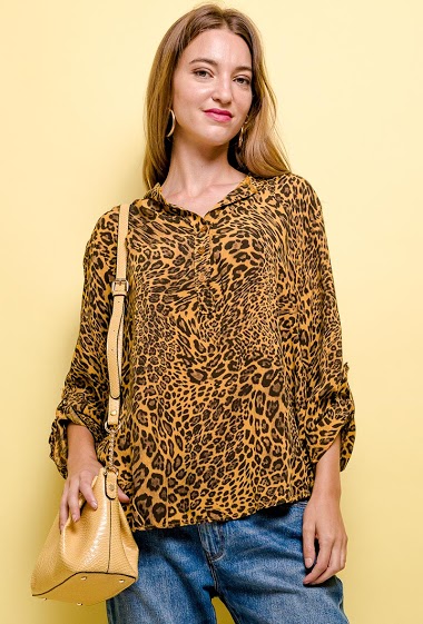 Wholesaler Chana Mod - Blouse with leopard print