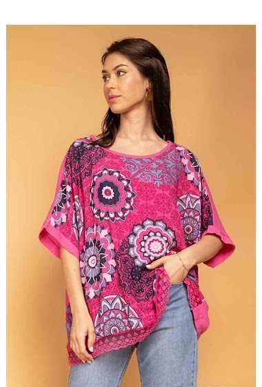 Wholesaler Chana Mod - Mandala printed blouse