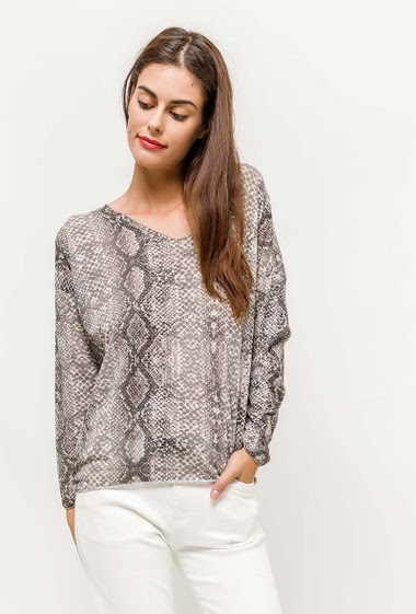 Wholesaler Chana Mod - Python print blouse