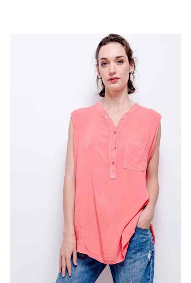 Wholesaler Chana Mod - Sleeveless light blouse