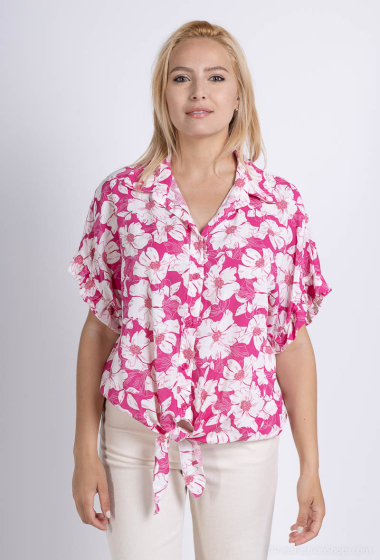 Großhändler Chana Mod - Hemd mit Blumendruck aus Baumwollmischung