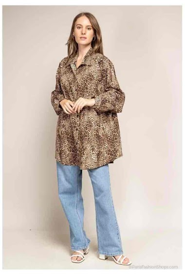 Wholesaler Chana Mod - Leopard print loose shirt