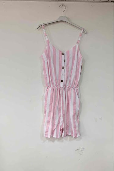 Wholesaler Chana Mod - Striped playsuit in cotton