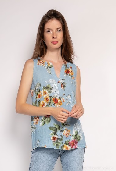 Wholesaler Chana Mod - Printed sleeveless top