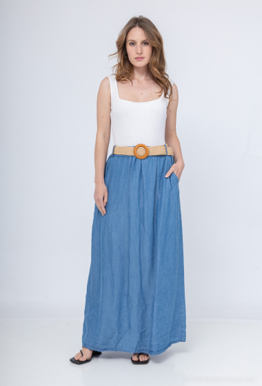 Wholesaler Chana Mod - Jeans print skirt