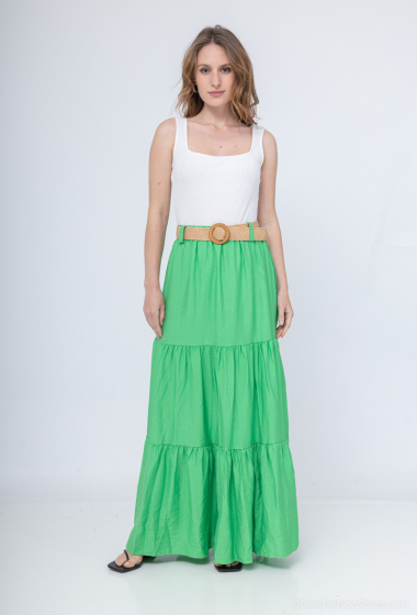 Wholesaler Chana Mod - Plain skirt with belt