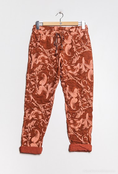 Wholesaler Chana Mod - Stretchy printed capri pants