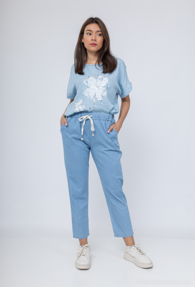 Wholesaler Chana Mod - Printed jeans pants