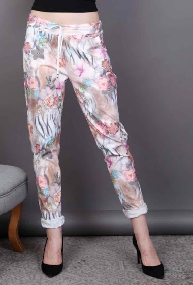 Wholesaler Chana Mod - Printed stretchy pants