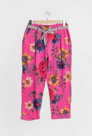 Wholesaler Chana Mod - Pants with printed flowers