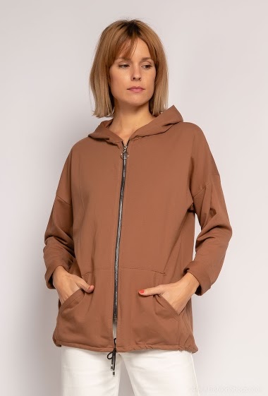 Wholesaler Chana Mod - Hooded sweatshirt with zipper