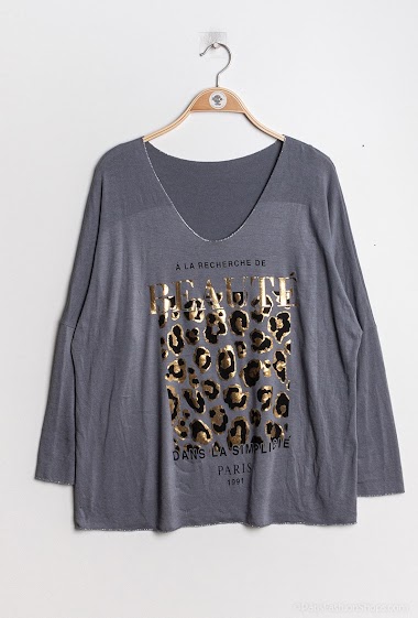 Wholesaler Chana Mod - Sweater with metallized print