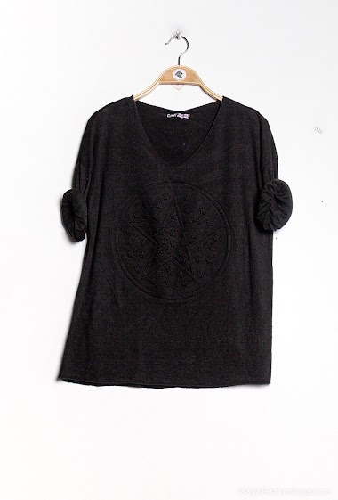 Wholesaler Chana Mod - Sweater with texturized stars