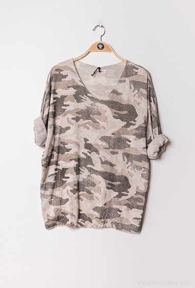 Grossiste Chana Mod - Pull fin militaire