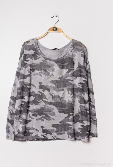 Grossiste Chana Mod - Pull militaire LOVE