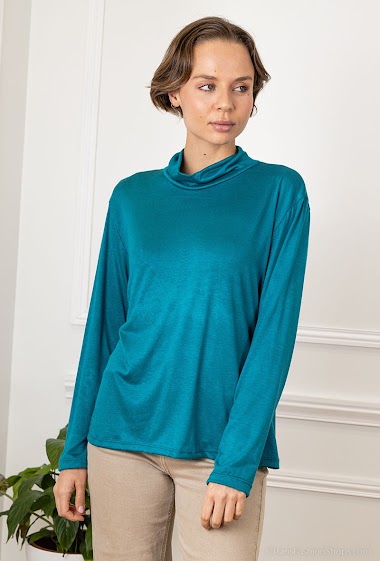 Wholesaler Chana Mod - Plain sweater with collar