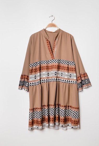 Wholesaler Chana Mod - Bicolour print dress