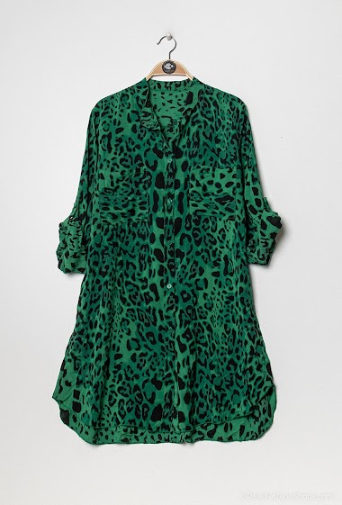 Wholesaler Chana Mod - Leopard shirt dress