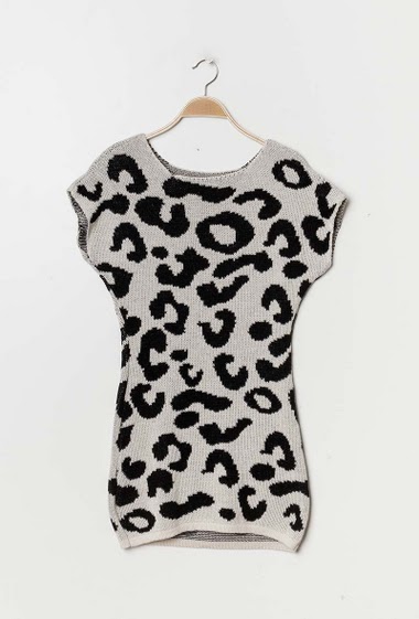 Wholesaler Chana Mod - Leopard knit dress