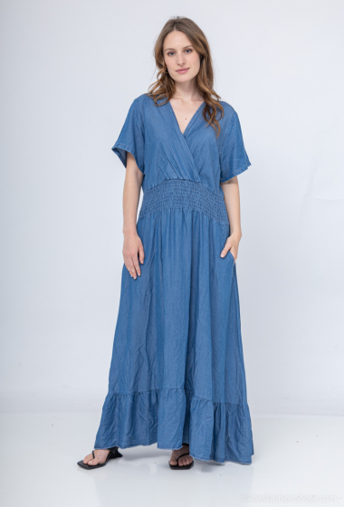 Großhändler Chana Mod - Kleid mit Jeans-Print