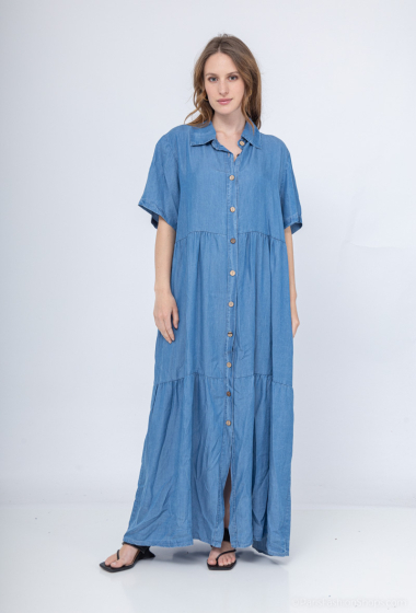 Wholesaler Chana Mod - Jeans print dress