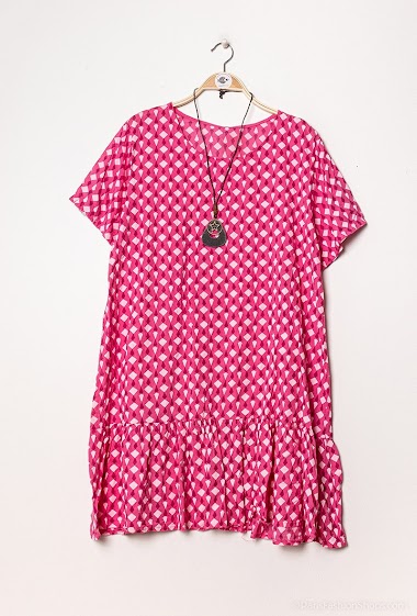 Wholesaler Chana Mod - Printed dress with necklace