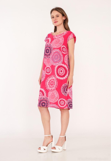 Wholesaler Chana Mod - Printed linen dress