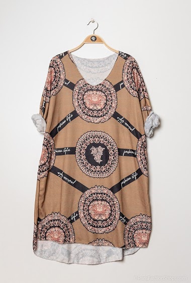 Wholesaler Chana Mod - Printed sweater dress