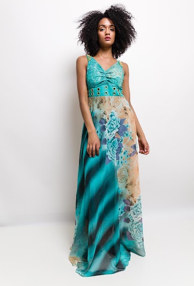 Wholesaler Chana Mod - Printed maxi dress