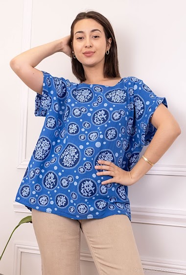 Grossiste Chana Mod - T-shirt à imprimé fleurs