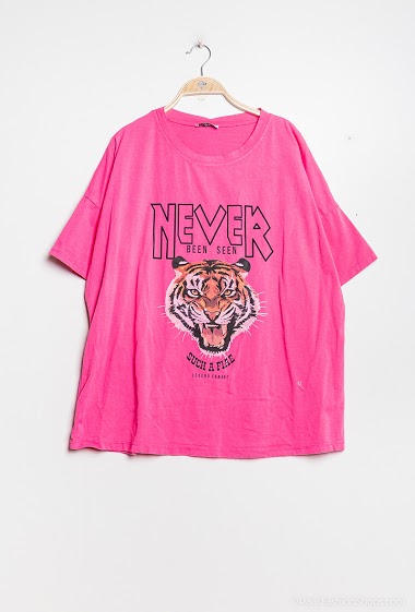 Grossiste Chana Mod - T-shirt avec tigre imprimé