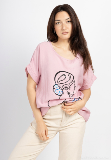 Großhändler Chana Mod - Bedrucktes T-Shirt