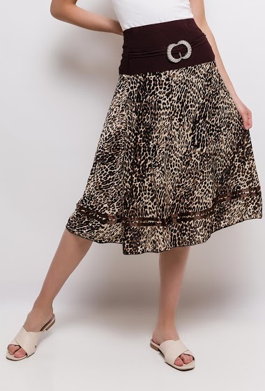 Wholesaler Chana Mod - Skirt with leopard print
