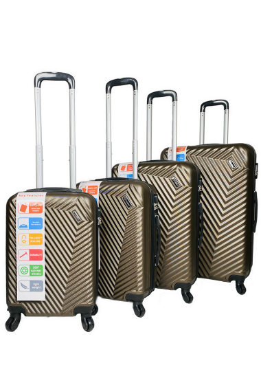 Grossiste Chapon Maroquinerie - CAVALCADE : Lot de 4 valises en ABS.