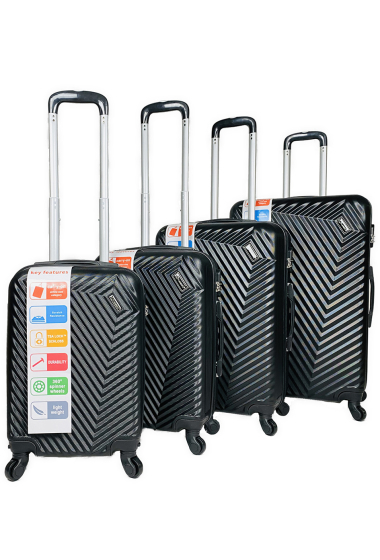 Grossiste Chapon Maroquinerie - CAVALCADE : Lot de 4 valises en ABS.