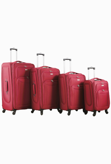 Grossiste HELIOS BAGAGES - ESCAPE, lot de 4 valises en nylon. (9774) (R)
