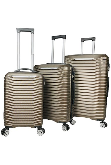 GUARDIAN, set of three ABS luggages.