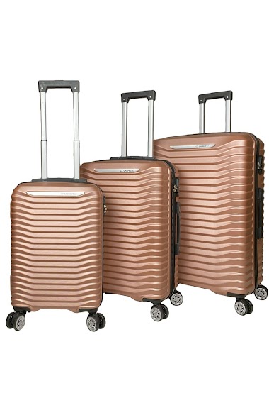 GUARDIAN, set of three ABS luggages.