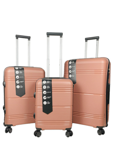 Grossiste Chapon Maroquinerie - PANORAMA, ensemble de 3 valises en polypropylène. (RG)