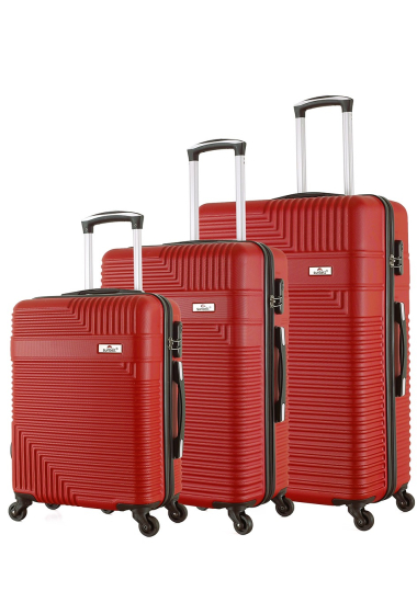 Großhändler HELIOS BAGAGES - SHIELD: Set mit 3 Koffern aus verstärktem ABS. (JADE)