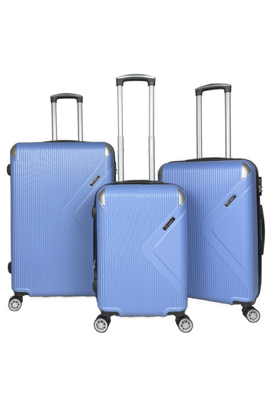 Grossiste Chapon Maroquinerie - SPY : Lot de 3 valises en ABS renforcé. (1313-A) (Lilac) H