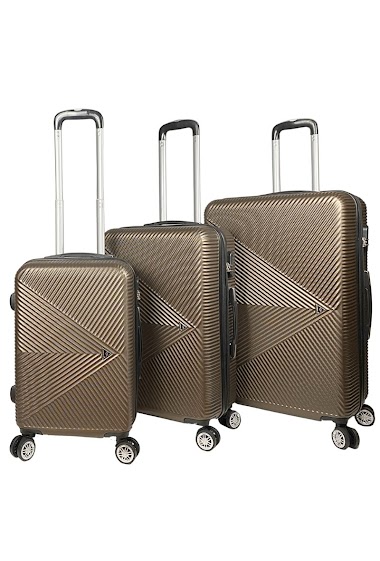 Mayoristas Chapon Maroquinerie - TRAVELER, set of 3 suitcases in golden brown a ABS.