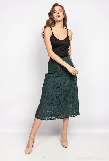 Long strait skirt in cotton