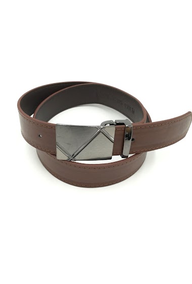 Großhändler Charmant - Belt clip grey buckle zigzag pattern