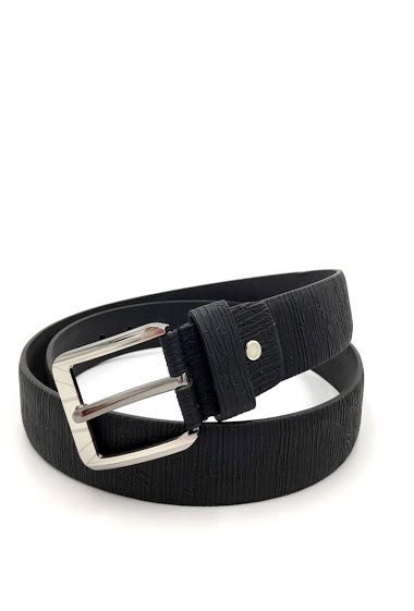 Wholesaler Charmant - Belt plain color grooves effect square buckle