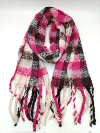 Wholesaler Charmant - Scarf with large fringes in small checks